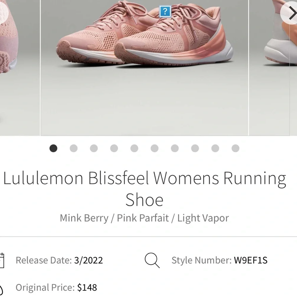 Lululemon Women’s Blissful Running Shoe Mink Berry Pink SZ 8